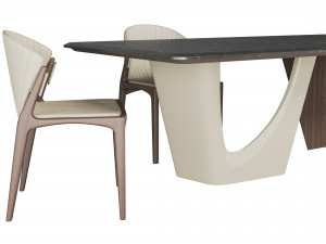 pinnacle table and luisa chair Model 3D