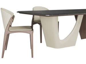 pinnacle table and luisa chair 3D Model