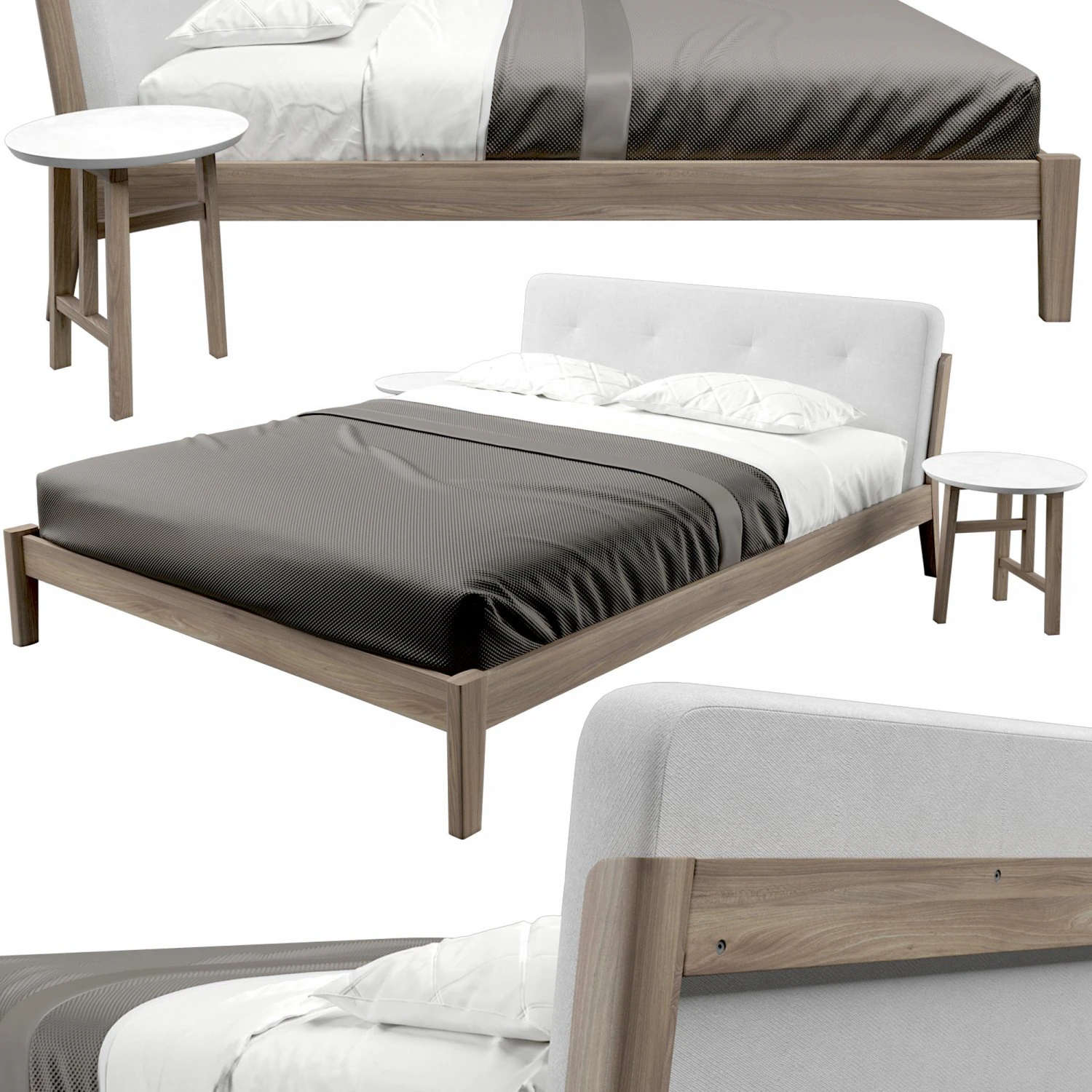 Capo Bed 3D Model .c4d .max .obj .3ds .fbx .stl .blend 