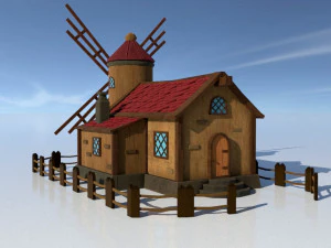 маленька сільська хата 3D Модель