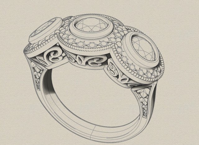 anillo Model 3D .c4d .max .obj .3ds .fbx .stl .blend 