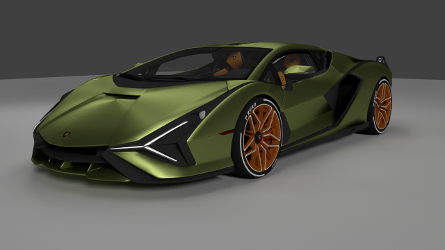 2020 Lambo rghini Sian FKP 37 Modelo 3D .c4d .max .obj .3ds .fbx .stl .blend 