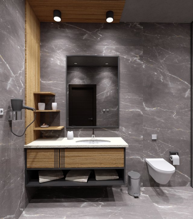 amazing bathroom 3D मॉडल .c4d .max .obj .3ds .fbx .stl .blend 