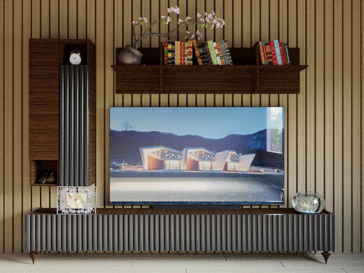 Tv Unit 3d Model In Living Room 3dexport Tv Unit 3d Model In Living Room 3dexport