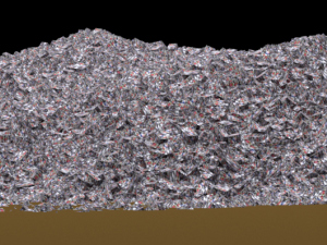 low poly trash mountain Model 3D