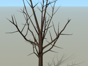 low poly tree for game without leaves set 3D Model
