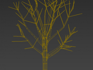 low poly tree for game without leaves set 3D Model