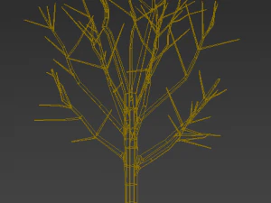 low poly tree for game without leaves set 3D Model