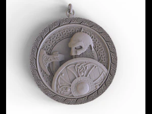 Bárbaro pingente Modelo de Impressão 3D