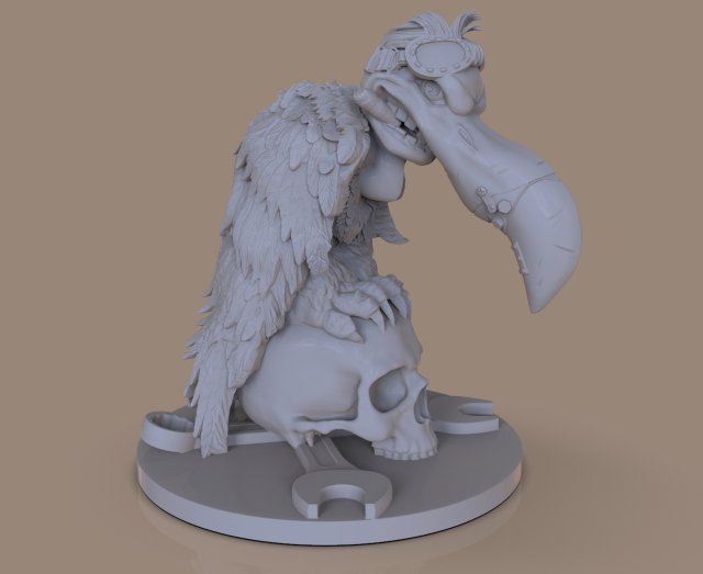 Stylized vulture Modelo de Impressão 3D .c4d .max .obj .3ds .fbx .stl .blend 