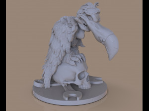 Stylized vulture 3D Print Model