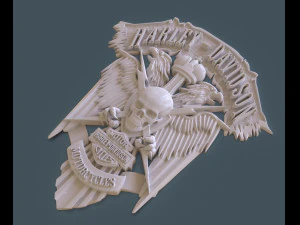 baixo-relevo harley-davidson Modelo de Impressão 3D