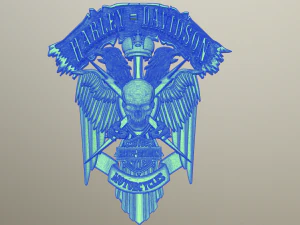 baixo-relevo harley-davidson Modelo de Impressão 3D