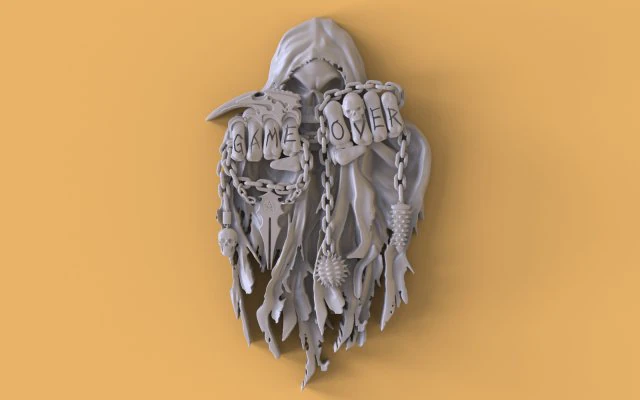 Morte - fim do jogo Modelo de Impressão 3D .c4d .max .obj .3ds .fbx .stl .blend