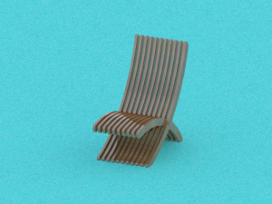 wooden chair Model 3D