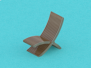 wooden chair Model 3D