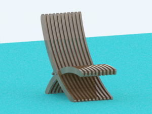 wooden chair Model 3D