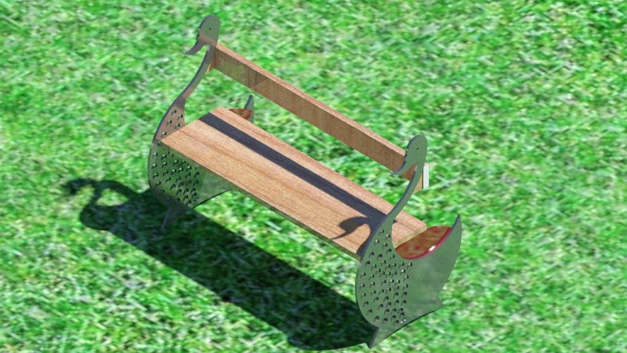 bench 3D Model .c4d .max .obj .3ds .fbx .stl .blend
