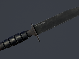 combat knife kit 10 fully completed gameready knifes vr - ar - low-poly 3D-Modell