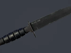 combat knife kit 10 fully completed gameready knifes vr - ar - low-poly 3D Model