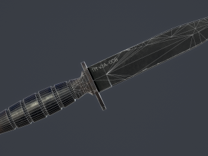 combat knife kit 10 fully completed gameready knifes vr - ar - low-poly 3D-Modell