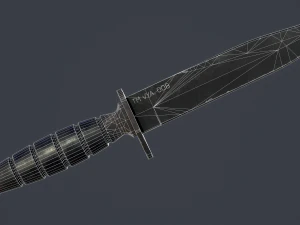 combat knife kit 10 fully completed gameready knifes vr - ar - low-poly 3D Model