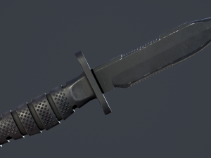 combat knife kit 10 fully completed gameready knifes vr - ar - low-poly 3D-Modell