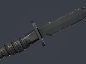 combat knife kit 10 fully completed gameready knifes vr - ar - low-poly 3D Model