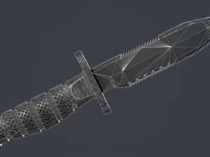 combat knife kit 10 fully completed gameready knifes vr - ar - low-poly 3D Model