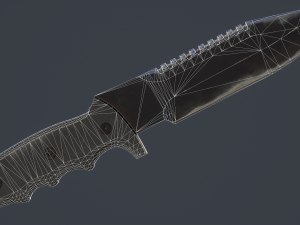 combat knife kit 10 fully completed gameready knifes vr - ar - low-poly 3D-Modell