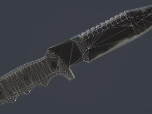 combat knife kit 10 fully completed gameready knifes vr - ar - low-poly 3D Model