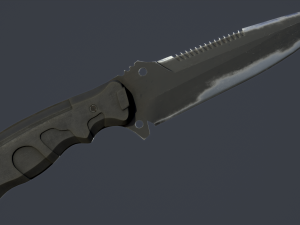 combat knife kit 10 fully completed gameready knifes vr - ar - low-poly 3D-Modell