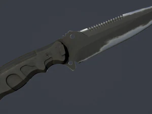 combat knife kit 10 fully completed gameready knifes vr - ar - low-poly 3D Model