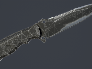 combat knife kit 10 fully completed gameready knifes vr - ar - low-poly 3D-Modell