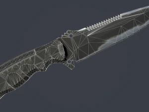 combat knife kit 10 fully completed gameready knifes vr - ar - low-poly 3D Model