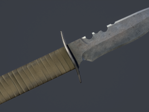 combat knife kit 10 fully completed gameready knifes vr - ar - low-poly 3D-Modell
