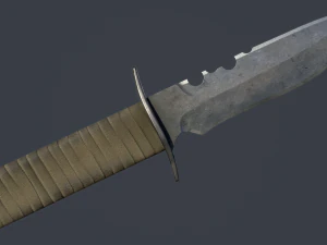 combat knife kit 10 fully completed gameready knifes vr - ar - low-poly 3D Model