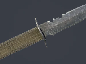 combat knife kit 10 fully completed gameready knifes vr - ar - low-poly 3D Model