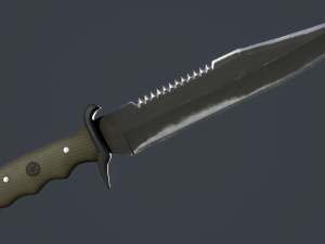 combat knife kit 10 fully completed gameready knifes vr - ar - low-poly 3D-Modell