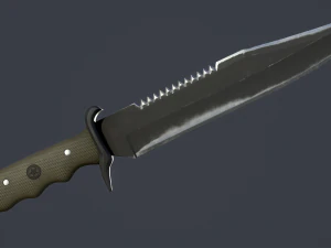 combat knife kit 10 fully completed gameready knifes vr - ar - low-poly 3D Model