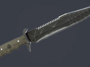 combat knife kit 10 fully completed gameready knifes vr - ar - low-poly 3D Model