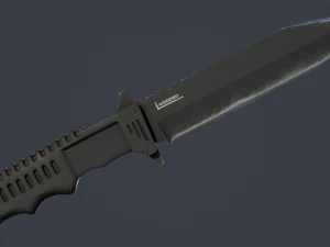combat knife kit 10 fully completed gameready knifes vr - ar - low-poly 3D Model