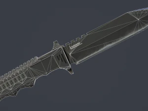 combat knife kit 10 fully completed gameready knifes vr - ar - low-poly 3D Model