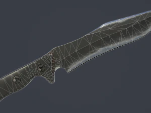 combat knife kit 10 fully completed gameready knifes vr - ar - low-poly 3D Model