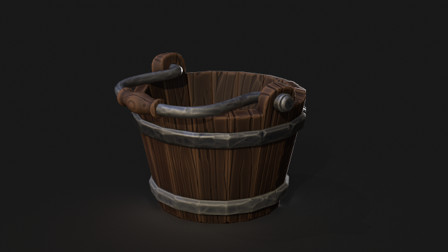 Stilyzed Bucket 3D 模型 .c4d .max .obj .3ds .fbx .stl .blend