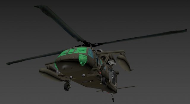 sikorsky uh-60 black hawk 3D Model .c4d .max .obj .3ds .fbx .stl .blend 