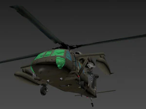 sikorsky uh-60 halcón negro Modelo 3D