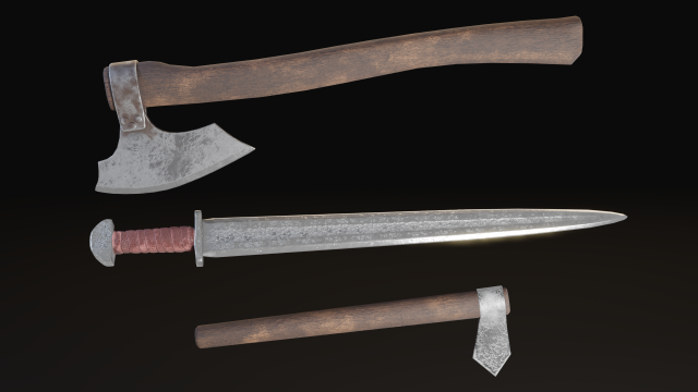 viking 3-pack 3D 모델 .c4d .max .obj .3ds .fbx .stl .blend 