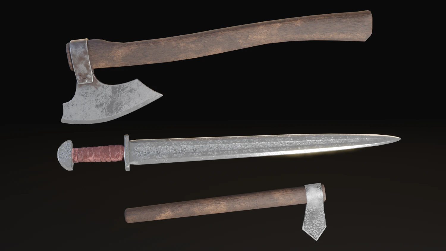 viking 3-pack 3D Model .c4d .max .obj .3ds .fbx .stl .blend