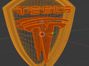 анімований логотип tesla 3D Модель